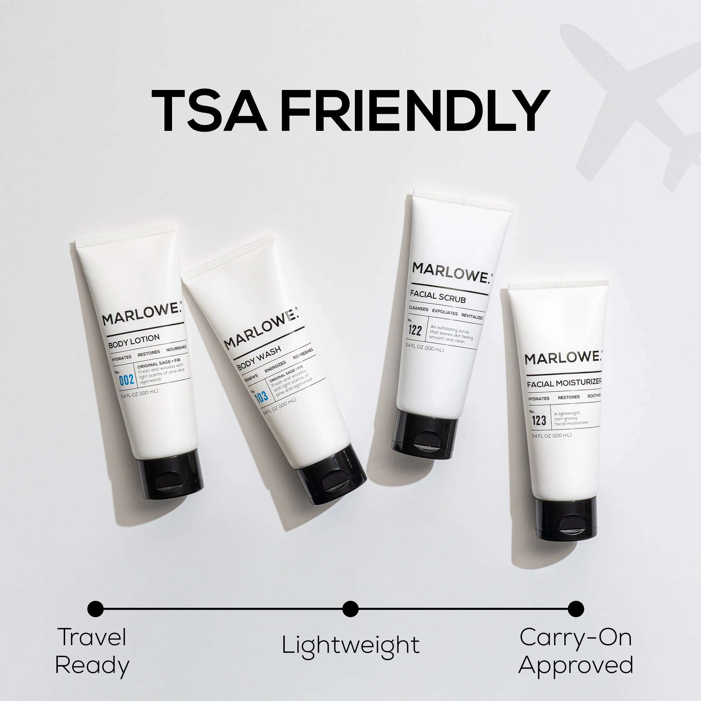 Travel Face and Body Kit, TSA-Approved, 4-Pieces - Image 3