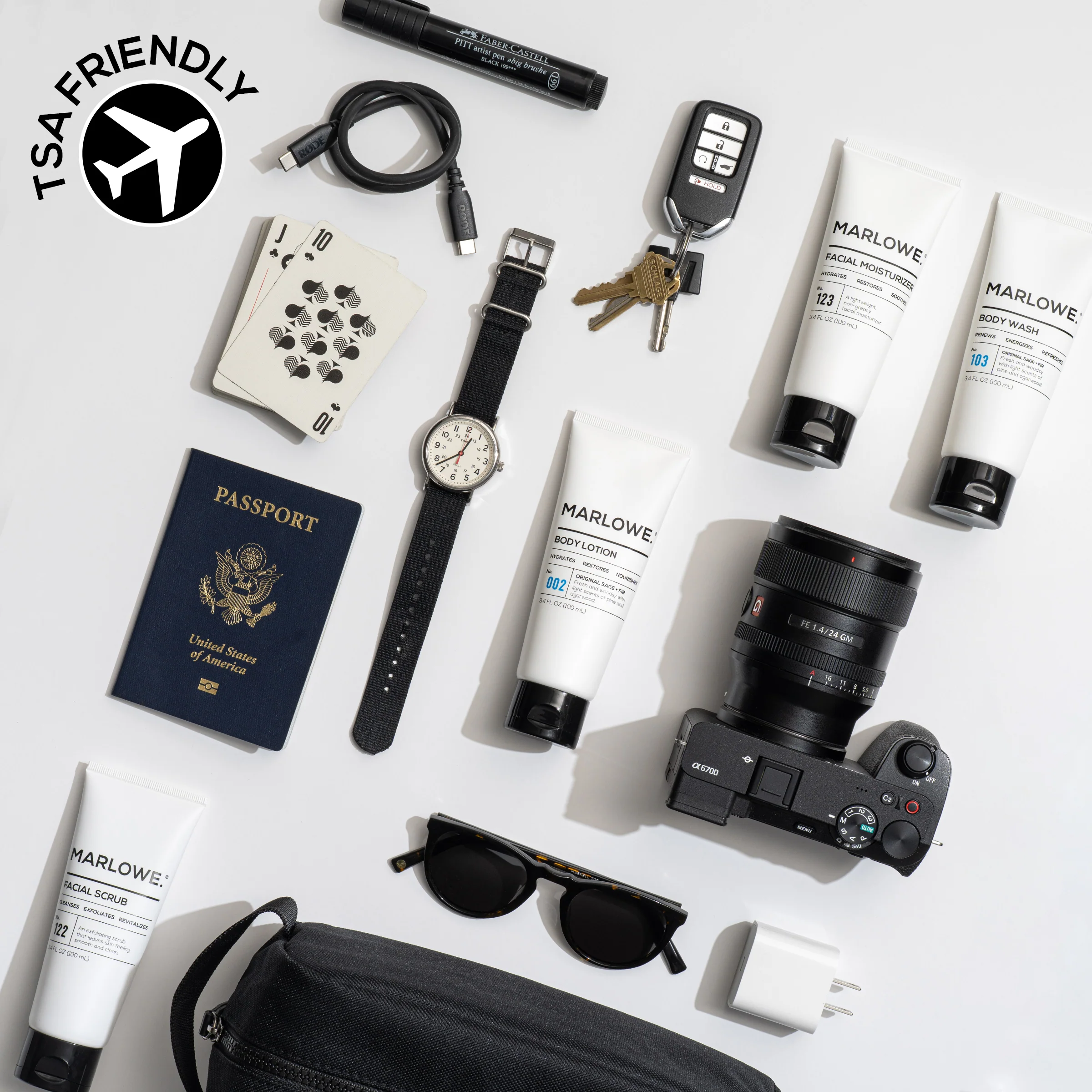 Travel Face and Body Kit, TSA-Approved, 4-Pieces - Image 8