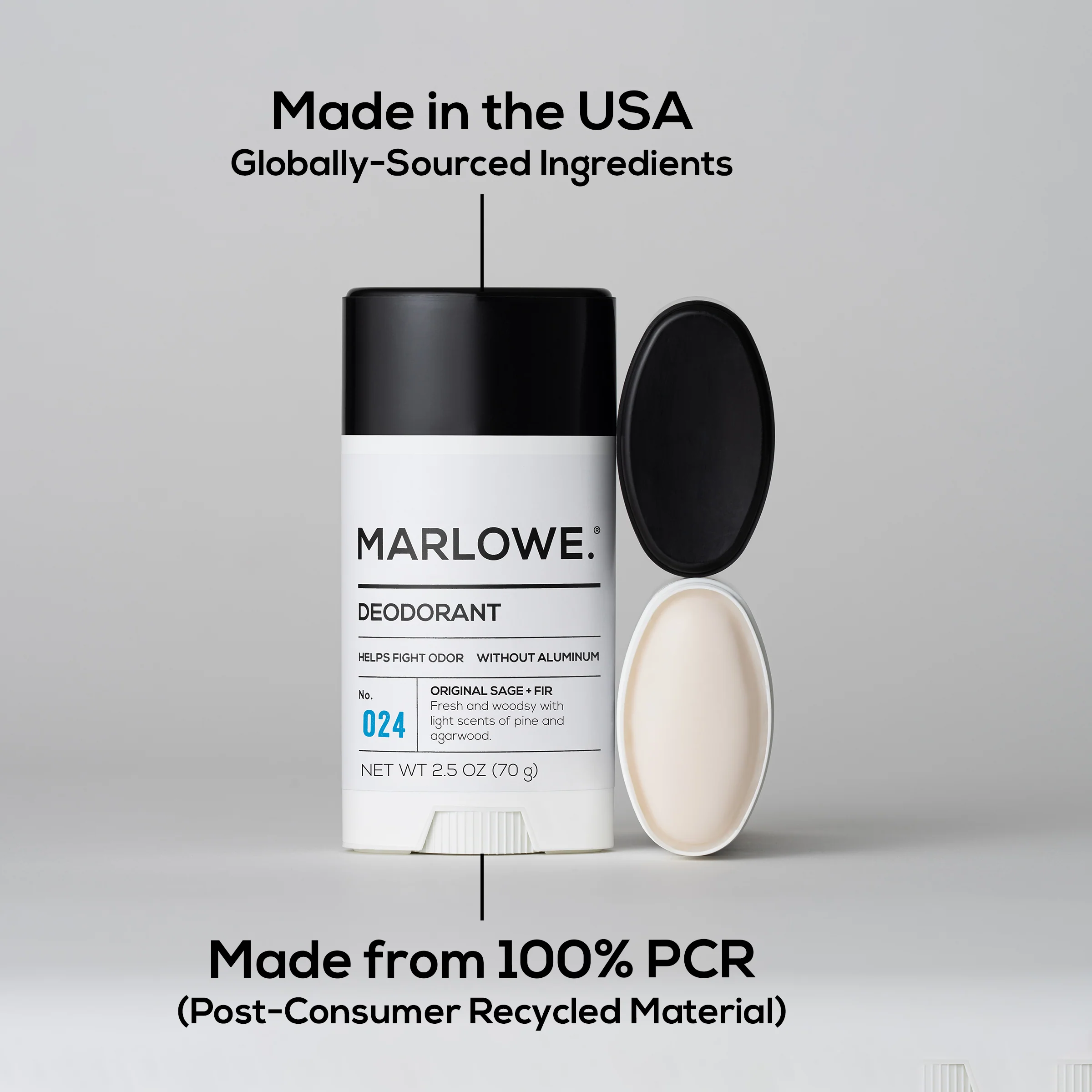 Aluminum-Free Deodorant Stick – Sage + Fir Scent - Image 3